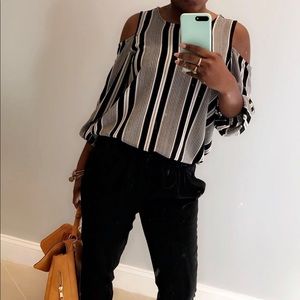 Cut-out Shoulder Blouse